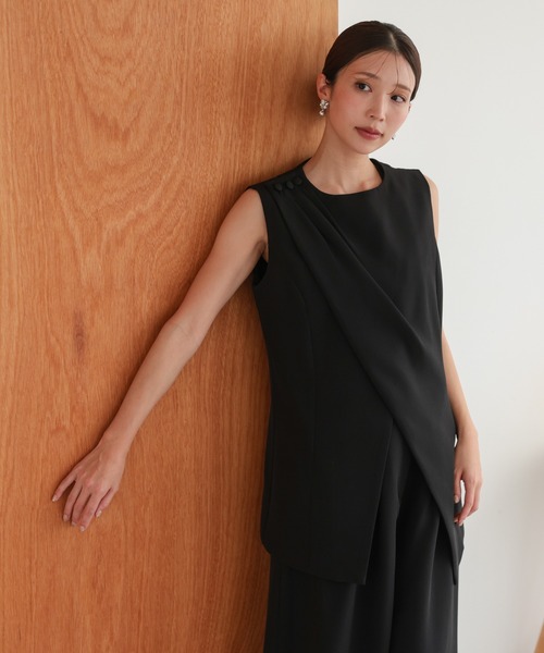 TOKYO OFFICA セットアップ アシンメトリー ドレープ セットアップ