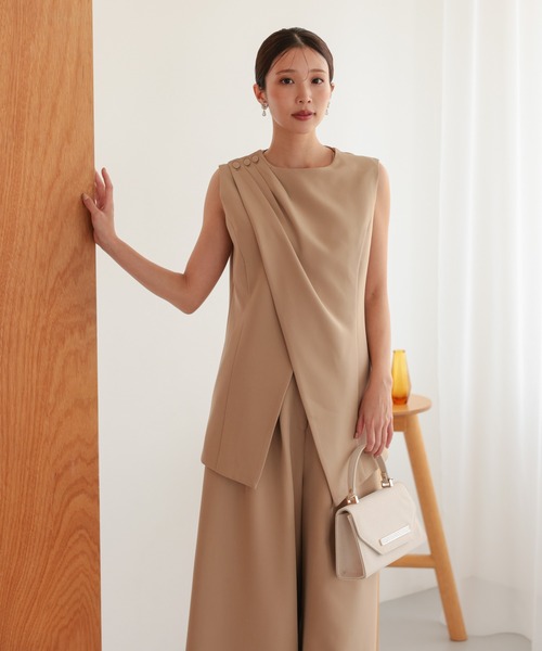 TOKYO OFFICA セットアップ アシンメトリー ドレープ セットアップ