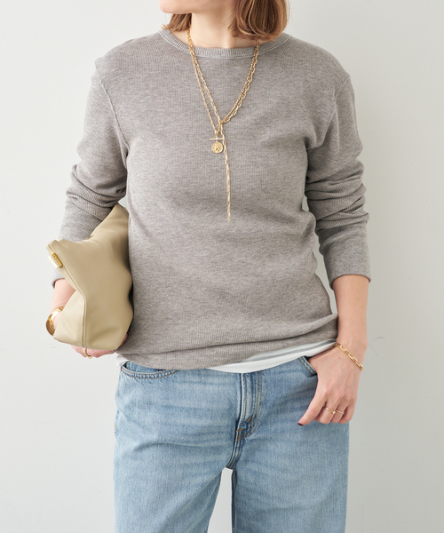 Deuxieme Classe  ワッフルプルオーバーシルクウールニット Deuxieme Classe（ドゥーズィエムクラス） tシャツ *WOOLY WAFFLE プル