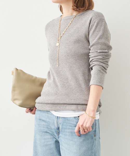 Deuxieme Classe ワッフルTシャツ　グレー Deuxieme Classe（ドゥーズィエムクラス）の「*ワッフルTシャツ（T