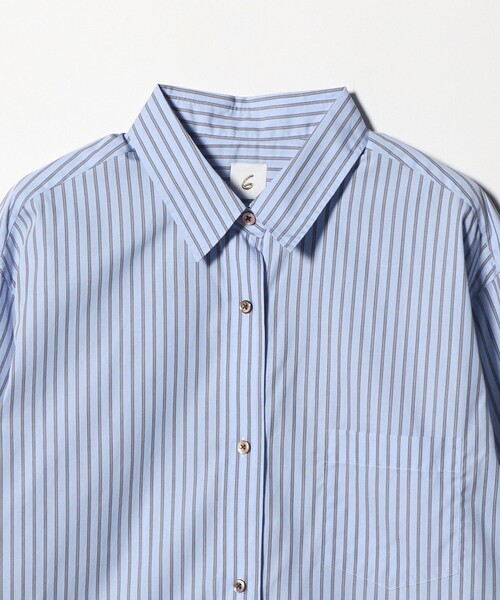 シャツ/ブラウス(長袖/七分) roku 6 COTTON SUKE SHIRT 6 ブラウス シャツ 「6(ROKU)」コットン ストライプ シャツ レディース