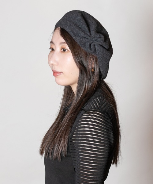 「CA4LA」 ベレー帽 ONESIZE ブラック レディース_画像6