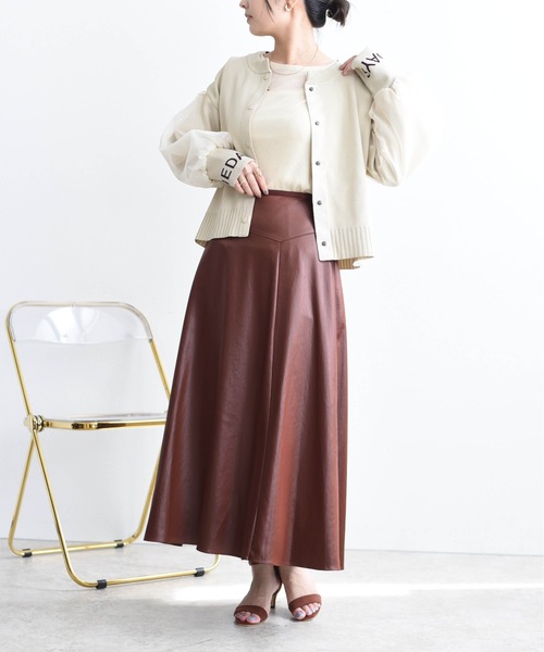 「Eimee Law」 ニットカーディガン 38 ライトベージュ レディース_画像7