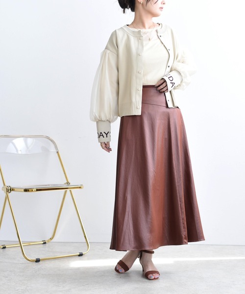 「Eimee Law」 ニットカーディガン 38 ライトベージュ レディース_画像9