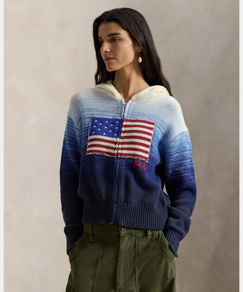 Polo Ralph Lauren フラグニットXS インディゴ POLO RALPH LAUREN（ポロ・ラルフローレン） ニット セーター フラッグ