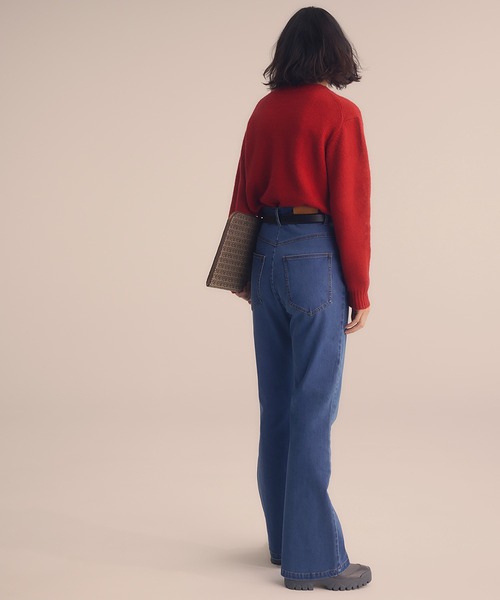 RANDEBOO（ランデブー） ブーツカットデニムパンツ 0 ブルー