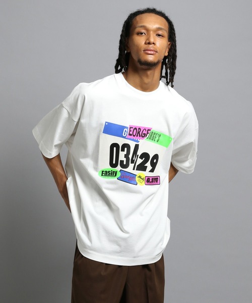 「GEORGE'S」 半袖Tシャツ LARGE ブラウン メンズ_画像4