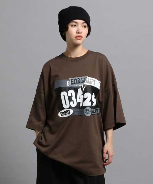 「GEORGE'S」 半袖Tシャツ LARGE ブラウン メンズ_画像7