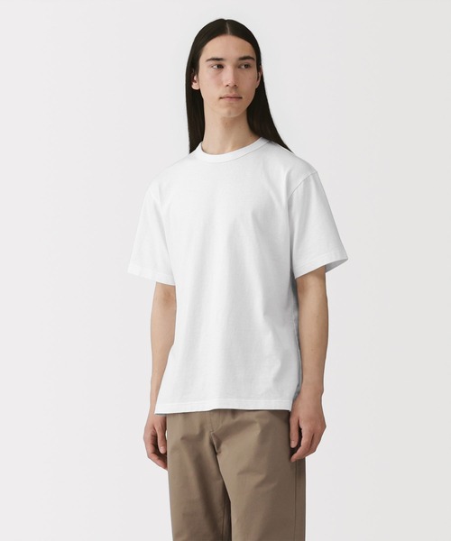 無印良品（MUJI） tシャツ 紳士 洗いざらし太番手クルーネック半袖T
