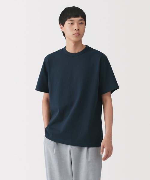 無印良品（MUJI） tシャツ 紳士 洗いざらし太番手クルーネック半袖T