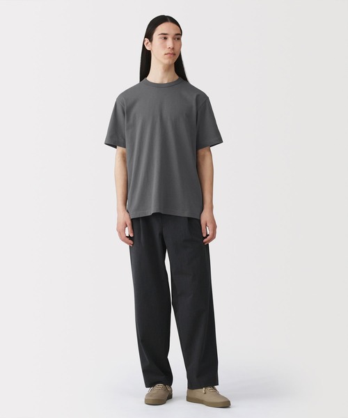 無印良品（MUJI） tシャツ 紳士 洗いざらし太番手クルーネック半袖T