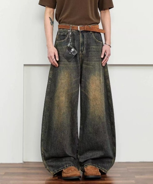 「FreeZone」 デニムパンツ M ブルー メンズ_画像7