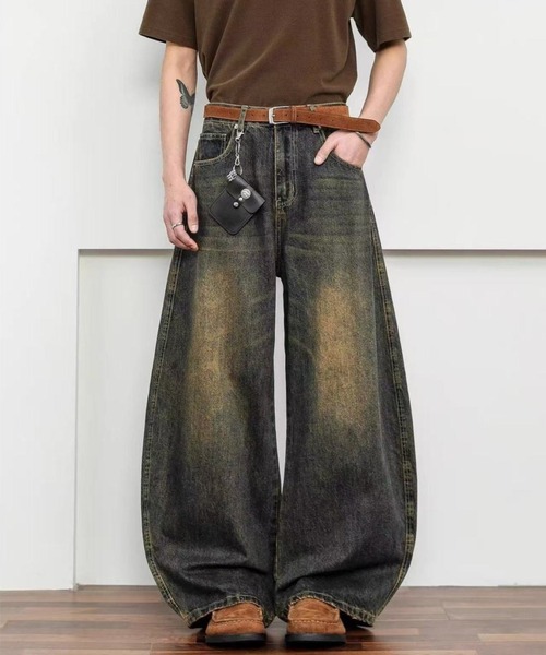 「FreeZone」 デニムパンツ M ブルー メンズ_画像9
