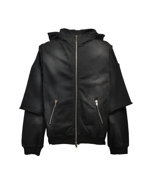 パーカー BLEACH LAYERED ZIP HOODIE メンズ レディース