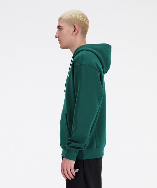 「New Balance」 プルオーバーパーカー LARGE グリーン メンズ_画像3