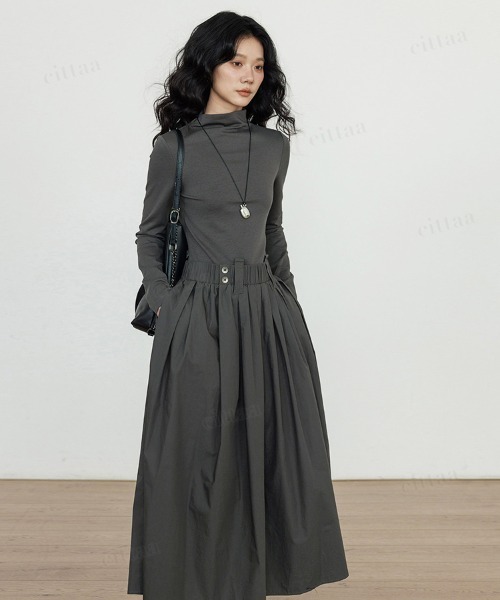 「Dalfwin」 ドッキングワンピース SMALL グレー レディースの画像