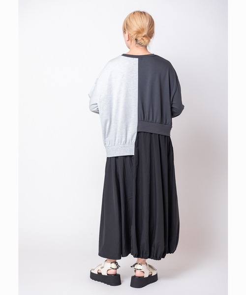OSMOSIS（オズモーシス） ワンピース 切替アシンメトリーワンピース