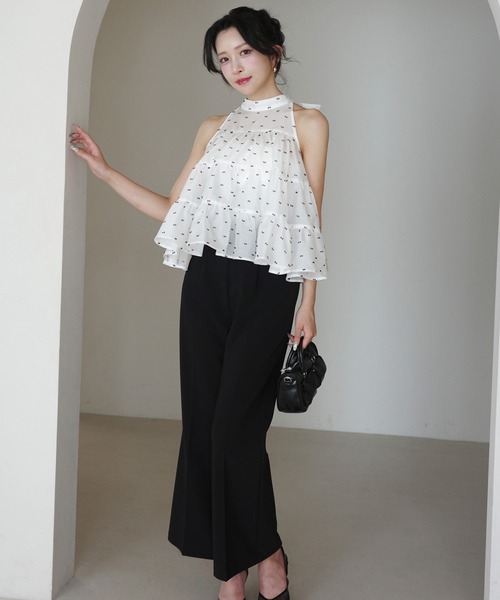 EIMY ISTOIRE（エイミーイストワール） CAMILLE DOT JACQUARD TOP