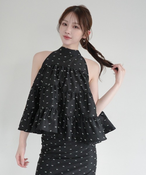 通信販売 ella doby dot jacquard blouse (ivory) 【公式通販】