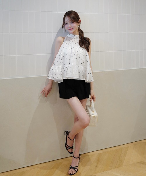 EIMY ISTOIRE（エイミーイストワール） CAMILLE DOT JACQUARD TOP