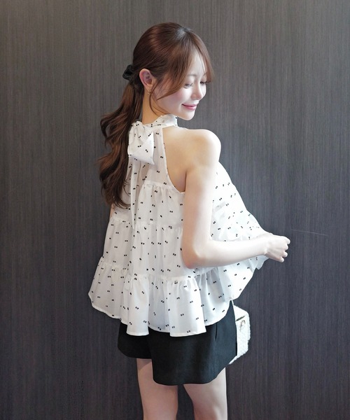 EIMY ISTOIRE（エイミーイストワール） CAMILLE DOT JACQUARD TOP