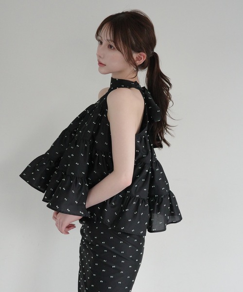 EIMY ISTOIRE（エイミーイストワール） CAMILLE DOT JACQUARD TOP