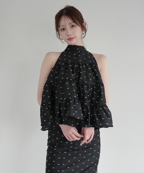 EIMY ISTOIRE（エイミーイストワール） CAMILLE DOT JACQUARD TOP 
