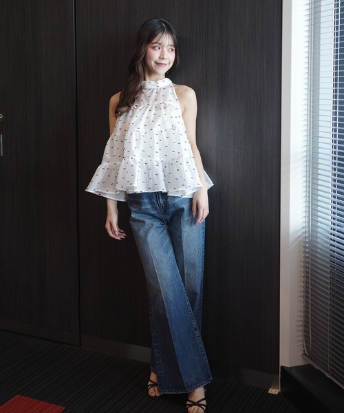 EIMY ISTOIRE（エイミーイストワール） CAMILLE DOT JACQUARD TOP