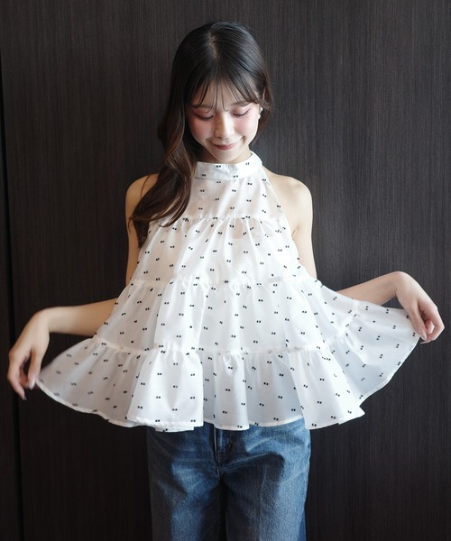 EIMY ISTOIRE（エイミーイストワール） CAMILLE DOT JACQUARD TOP