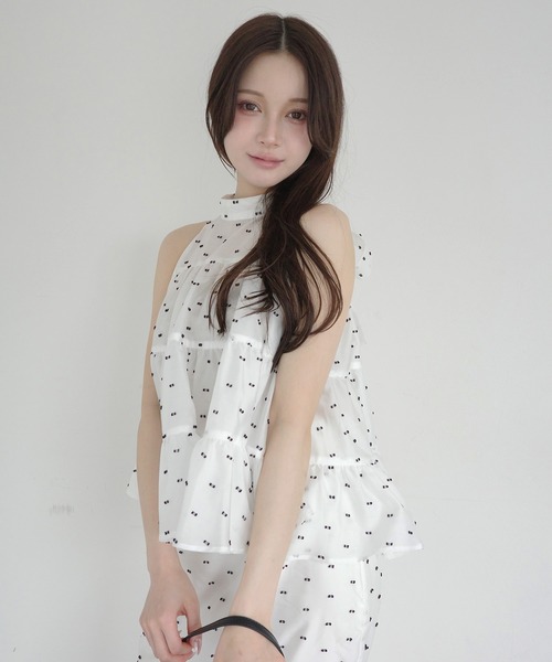 EIMY ISTOIRE（エイミーイストワール） CAMILLE DOT JACQUARD TOP