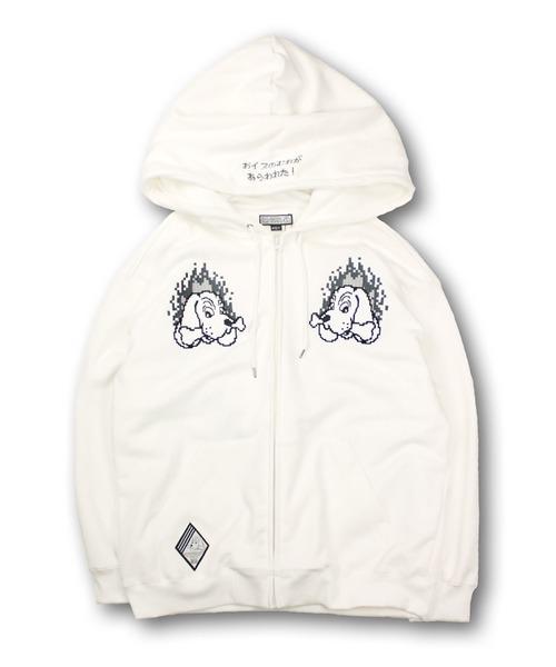 「GALFY」 ジップアップパーカー L ホワイト メンズの画像