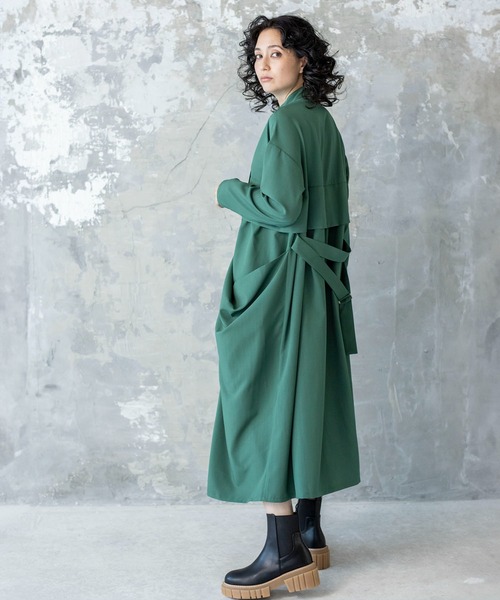 「OSMOSIS」 長袖ワンピース ONE SIZE ブラック レディース_画像5