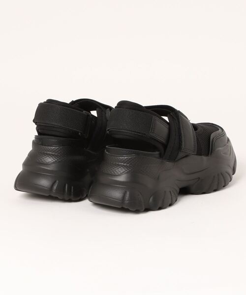 「Shoes in Closet」 フラットサンダル S ブラック×ホワイト レディース_画像2