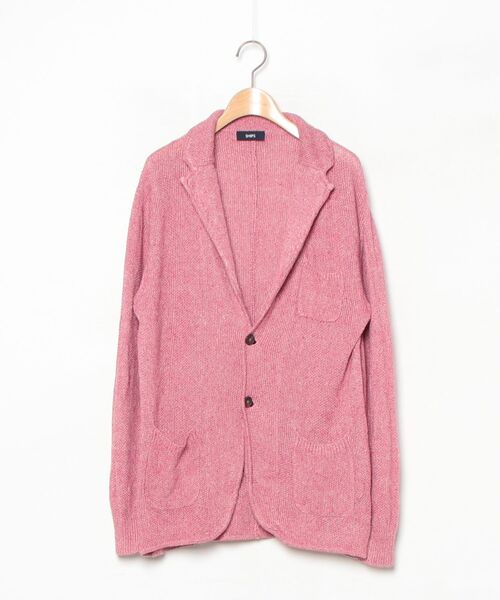 SHIPS（シップス） ニットカーディガン LARGE レッド メンズ