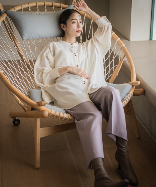 「Droite lautreamont」 長袖ブラウス 2 ベージュ レディース_画像6