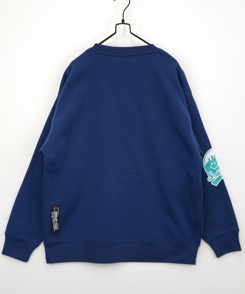 「SMILEY FACE」 長袖Tシャツ L ネイビー メンズ_画像7