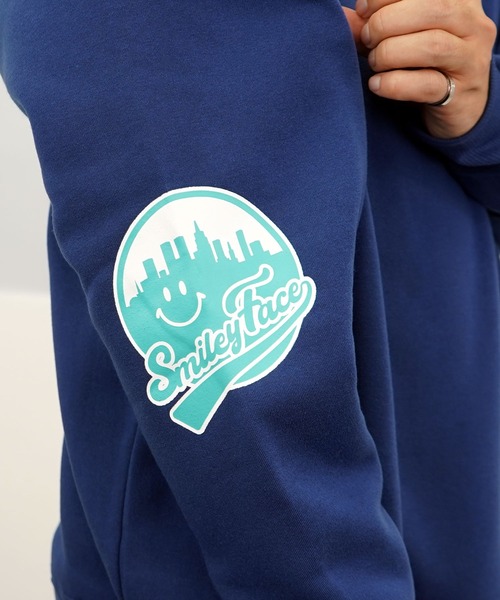 「SMILEY FACE」 長袖Tシャツ L ネイビー メンズ_画像8