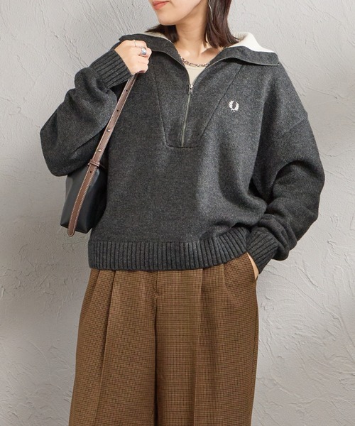 FRED PERRY（フレッドペリー） ニット セーター ハーフジップ ニット