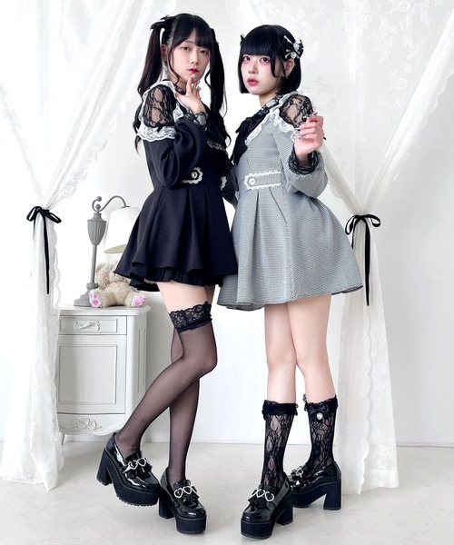 「DearMyLove」 長袖ワンピース 3L ホワイト系その他2 レディース_画像4