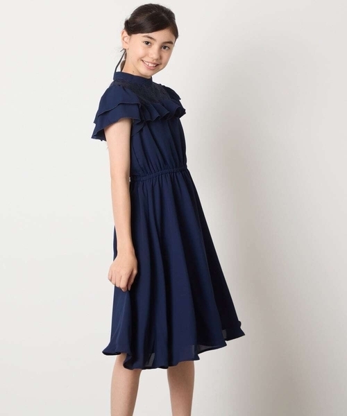 「a.v.v」 「KIDS」半袖ワンピース 150 ネイビー キッズ_画像4