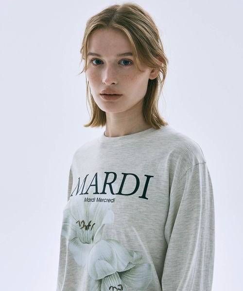 「Mardi Mercredi」 長袖カットソー FREE ホワイト×イエロー レディース_画像4