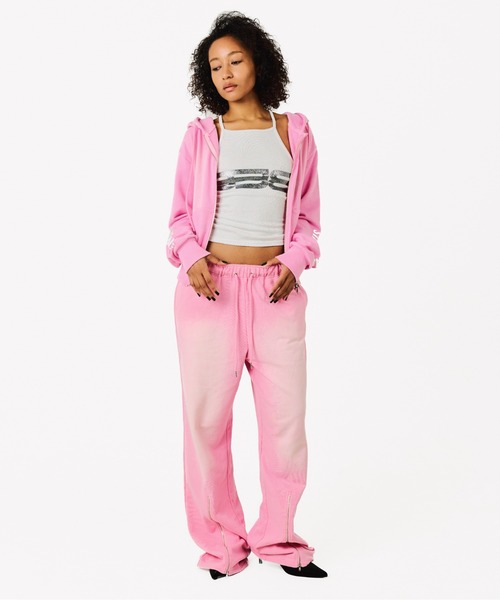 ピンク フード付きスウェットパンツ 100cm BEEDEN スウェットパンツ ジャージ LOOSE ZIP SWEAT PANTS レディース