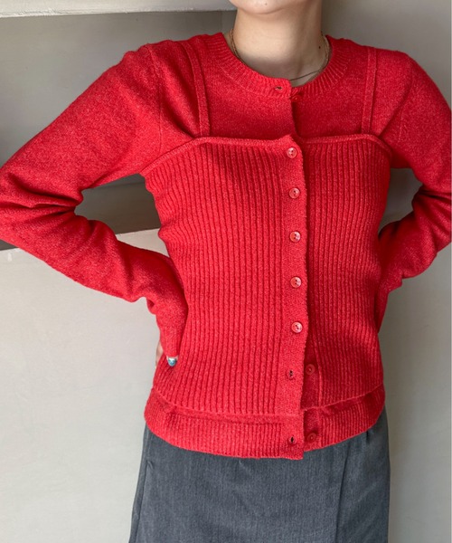「PILIT」 ニットアンサンブル MEDIUM ブラウン レディース_画像5