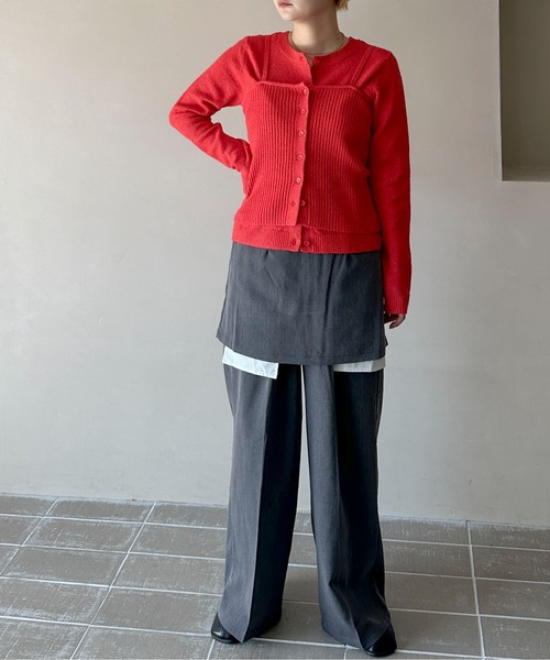 「PILIT」 ニットアンサンブル MEDIUM ブラウン レディース_画像6