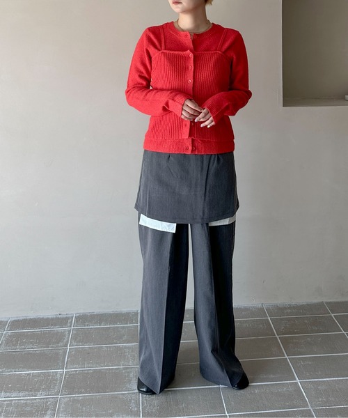 「PILIT」 ニットアンサンブル MEDIUM ブラウン レディース_画像7