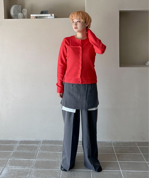 「PILIT」 ニットアンサンブル MEDIUM ブラウン レディース_画像8