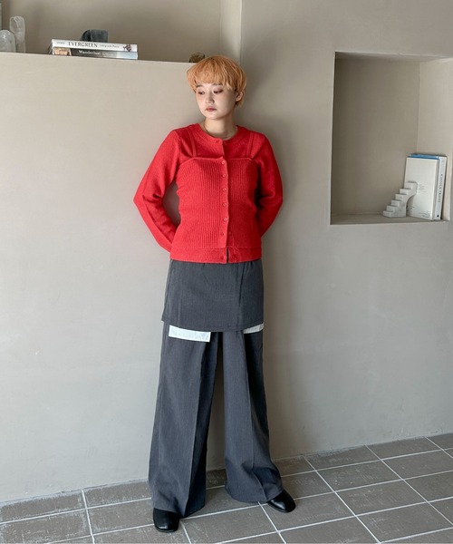 「PILIT」 ニットアンサンブル MEDIUM ブラウン レディース_画像9