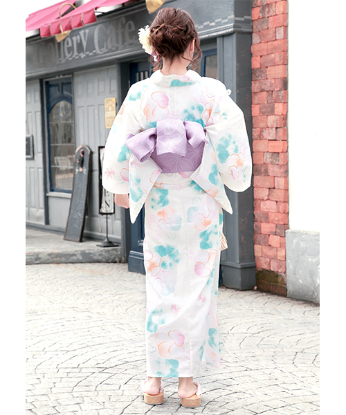 お*ぐ様 浴衣3点セット(浴衣.帯.草履)❁︎ボヌールセゾン bonheur saisons 浴衣 浴衣3点セット （浴衣＋帯＋下駄