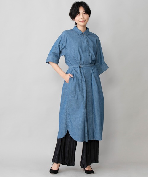Munich（ミューニック） ワンピース 3.7ozスラブシャンブレー シャツ