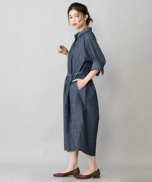 Munich（ミューニック） ワンピース 3.7ozスラブシャンブレー シャツ